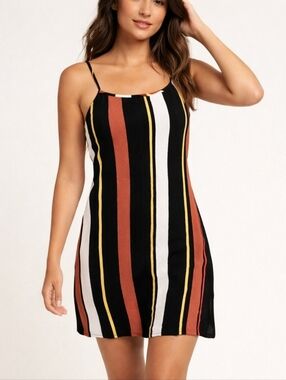 TROPiX STRIPED MINI DRESS SIZE SMALL SPAGHETTI STRAP SUMMER DRESS